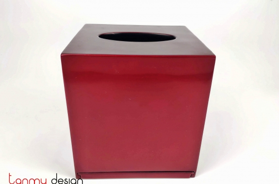 Square red tissue box 13*H13cm